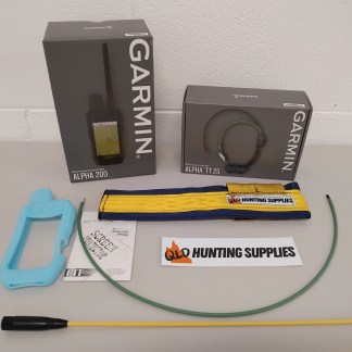 Garmin Alpha 200 handheld and TT25 GPS tracking collar bundle with antenna, cover and accessories